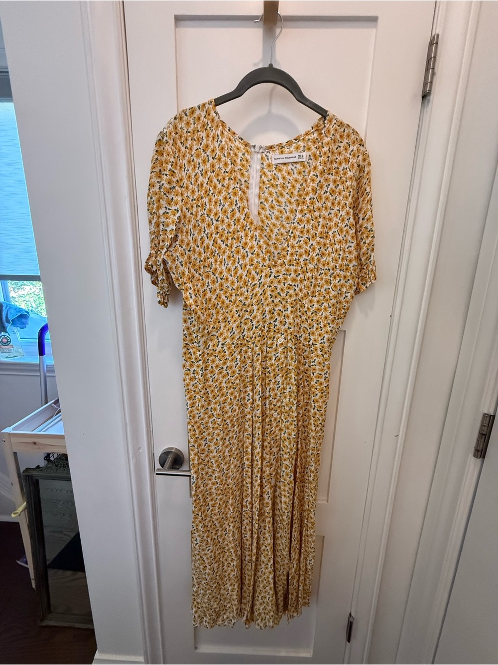 Faithfull the Brand Yellow Floral Dress